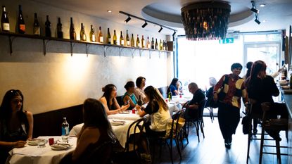 Interior of Belly Bistro, London