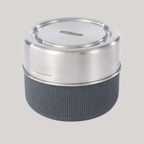 Black+blum - Glass Meal Prep Lunch Bowl - Leak Proof Food Container &amp;amp; Lunch Box - Microwave &amp;amp; Oven Safe - Slate, 600 Ml