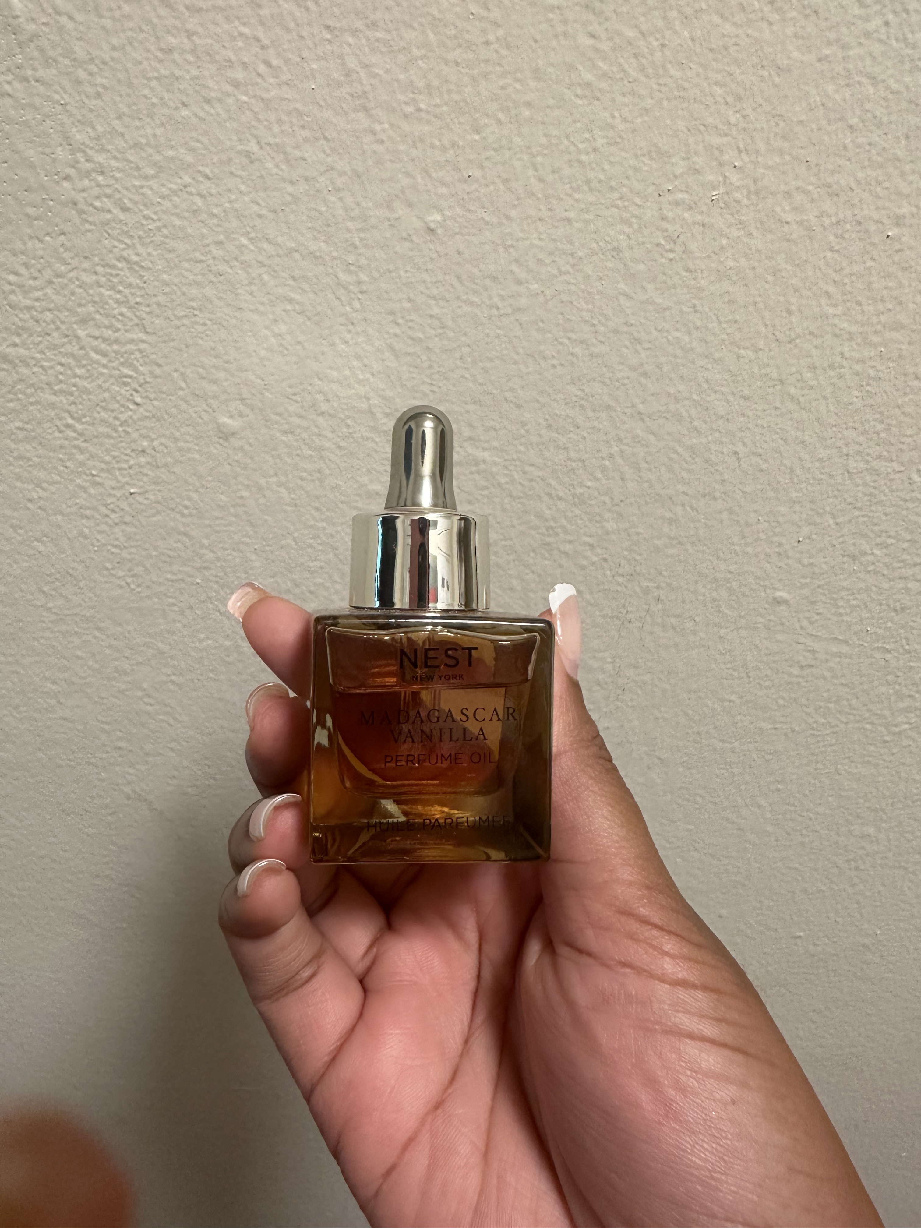 Ariel Baker testing Nest Perfume Oil