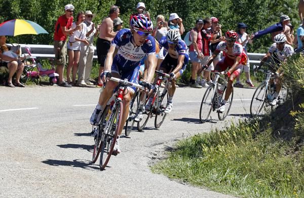 Pavel Brutt (Katusha) leads the breakaway.