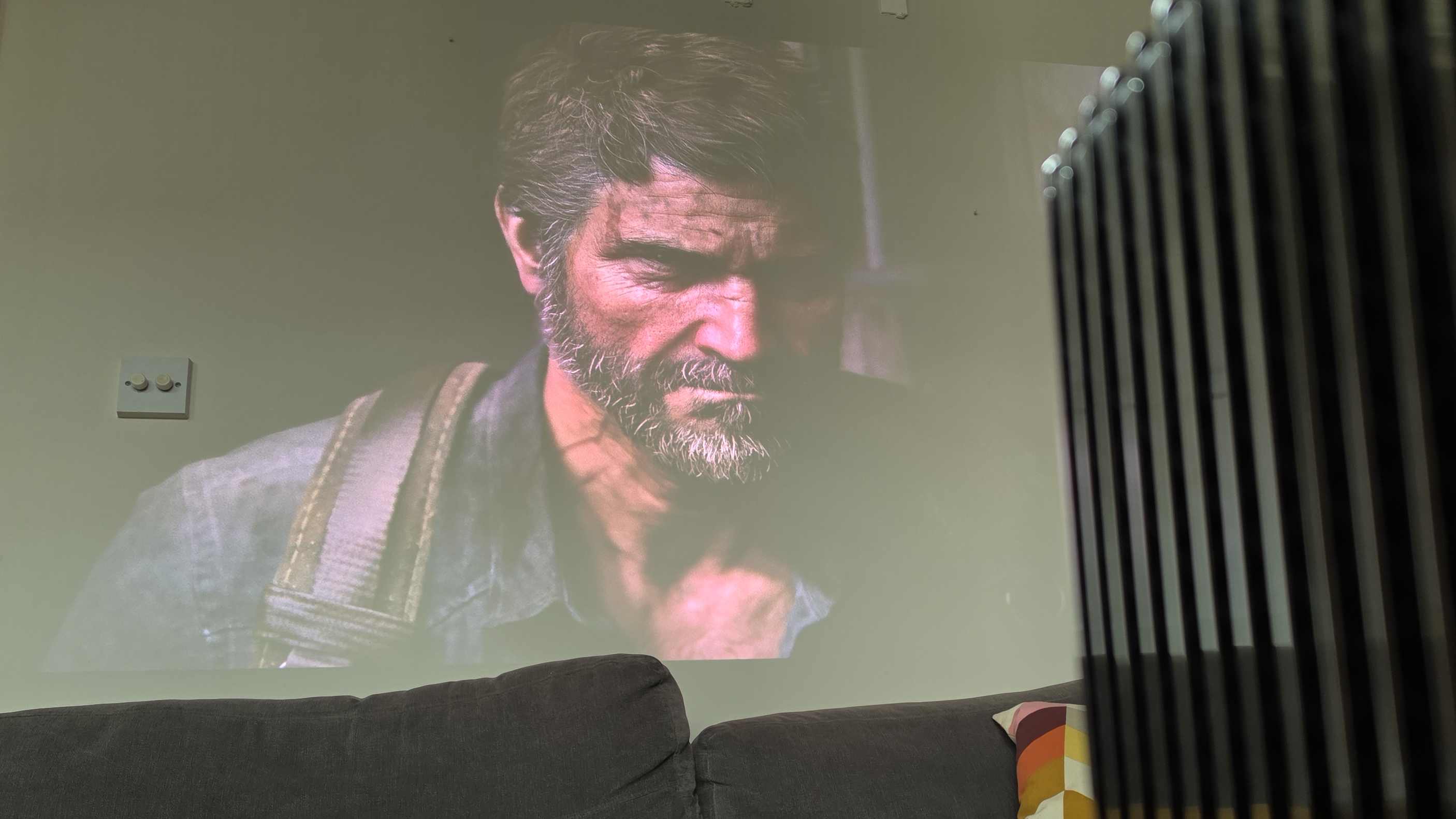 The Valerion VisionMaster 2 Pro playing The Last of Us 2.