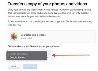 Transfer Icloud Photos Google Photos Step 3