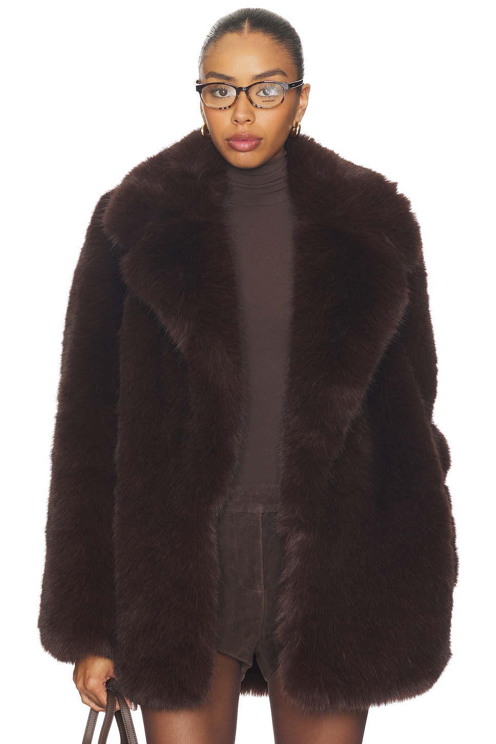 L'Academie By Marianna Gamine Faux Fur Jacket