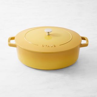 Staub Enameled Cast Iron Wide Oval Dutch Oven, 6-and-a-Half-Quart