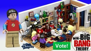 A mockup of the newly-approved "Big Bang Theory" LEGO set. 