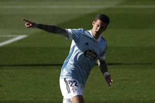 Santi Mina headed in what proved to be a consolation for Celta