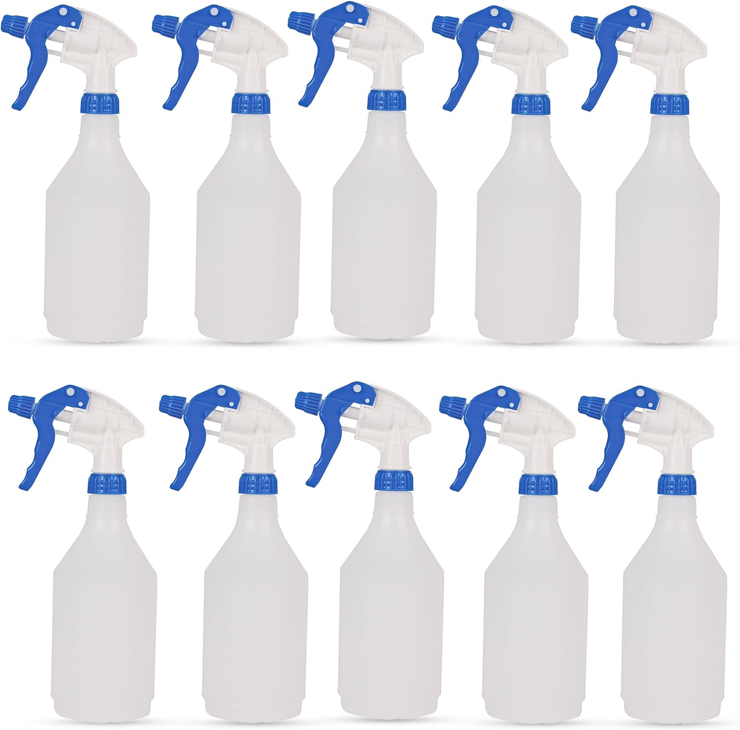 Dcs Pack of 10 Plastic Water Spray Bottles for Cleaning 750ml &amp;ndash; Hand Trigger Empty Spray Bottles for Gardening and Home Cleaning &amp;ndash; Heavy Duty Industrial Refillable Mist Spray Bottle (blue)