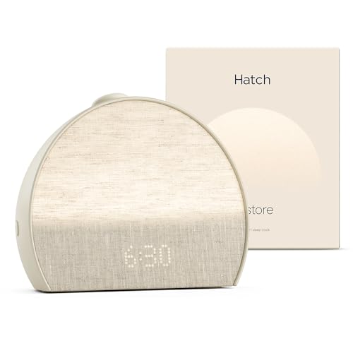 Hatch Restore 3 Sunrise Alarm Clock, Sound Machine, Smart Light (putty) - White Noise, Screen-Free Sleep Routine