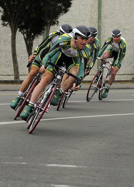 Gordon McCauley leads team Subway-Avanti in the TTT.