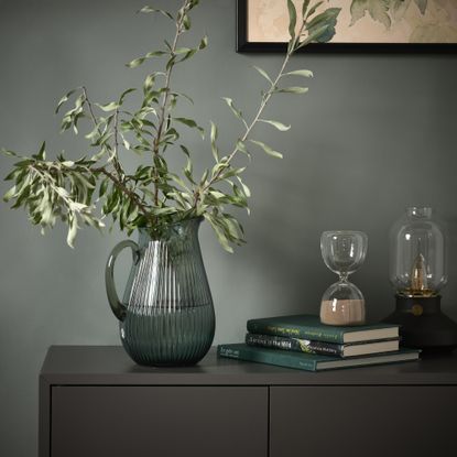 IKEA Green vase with plant