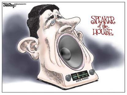 Political cartoon U.S. Paul Ryan Speaker Radio