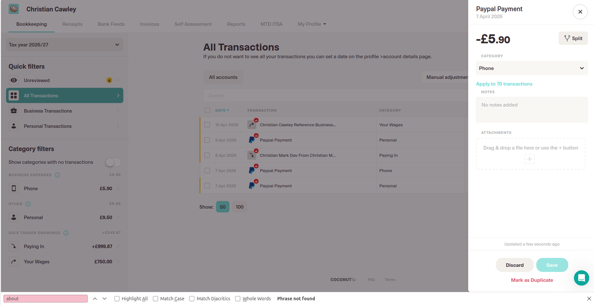 Screenshots from the !Coconut free MTD software