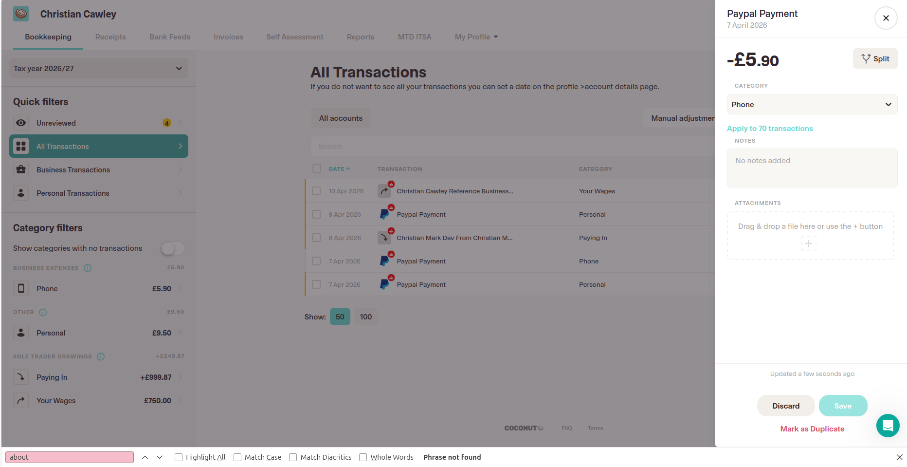 Screenshots from the !Coconut free MTD software