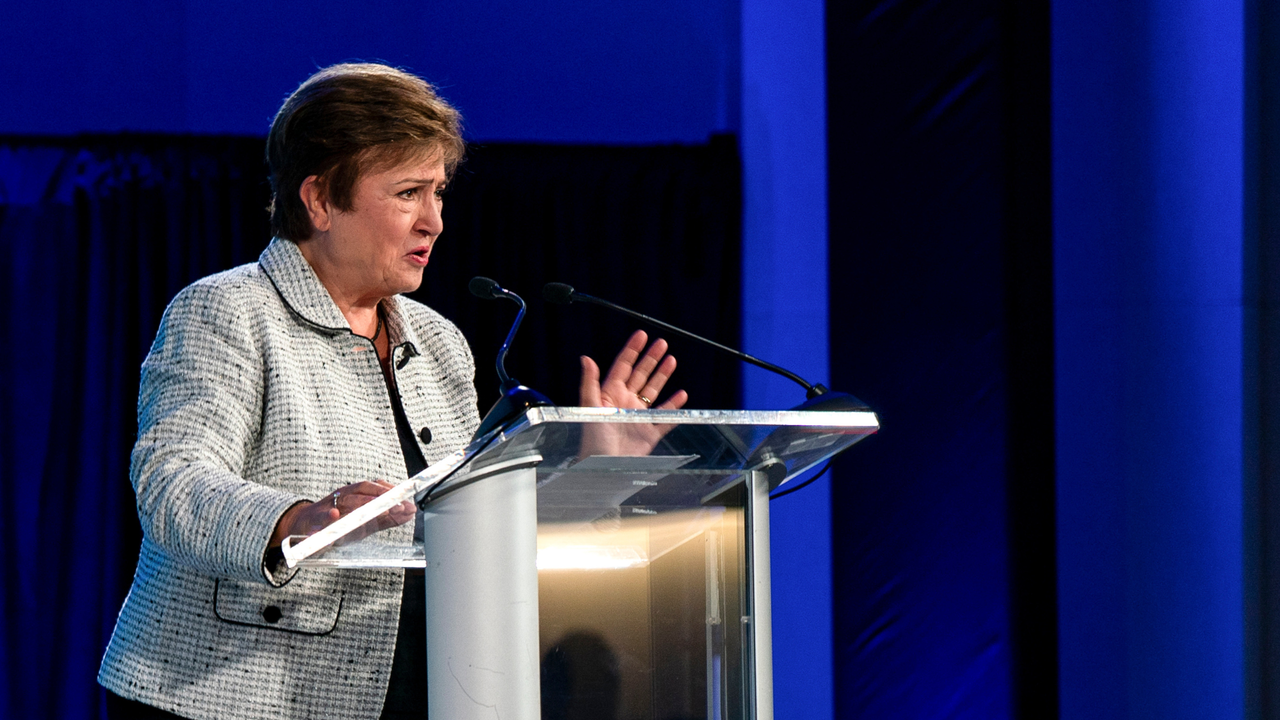 IMF chief Kristalina Georgieva speaks at annual Washington meetings