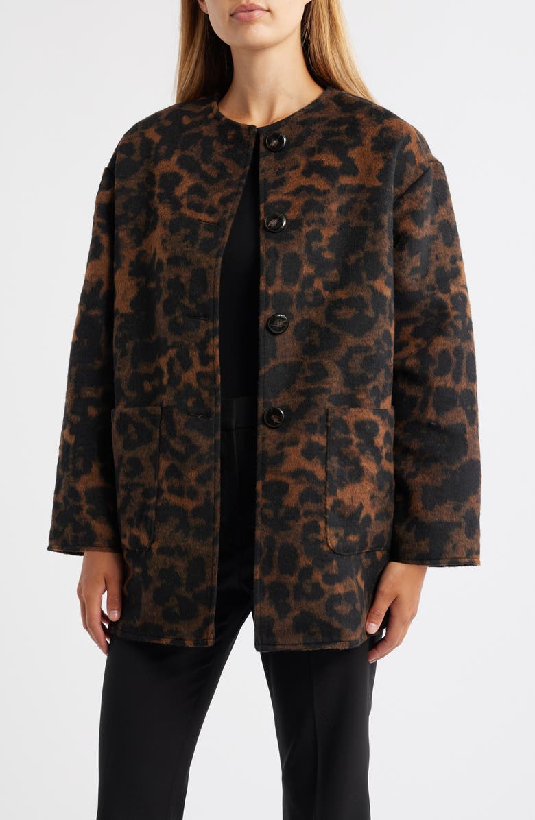 Leopard Print Topper Coat