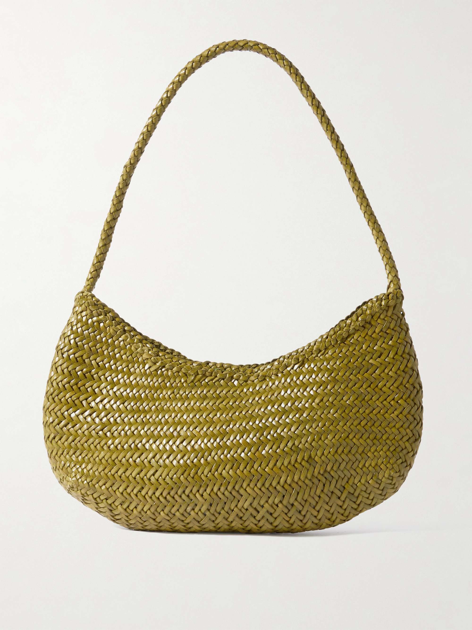Nova Luna Woven Leather Shoulder Bag