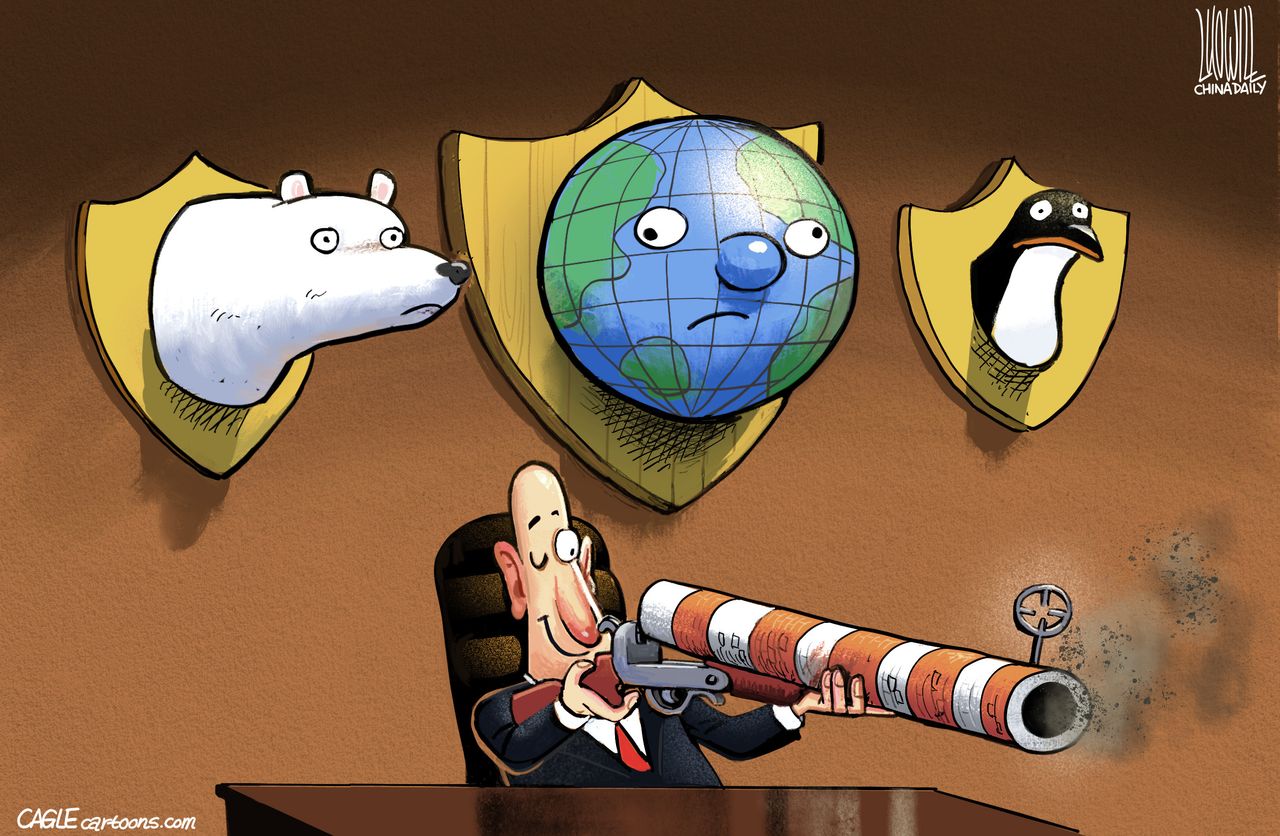 Editorial cartoon World climate change pollution&amp;amp;nbsp;