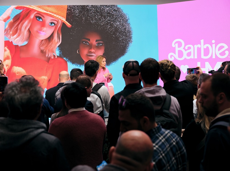 HMD's conference held at MWC 2024 discussing its Mattel and Barbie partnership.