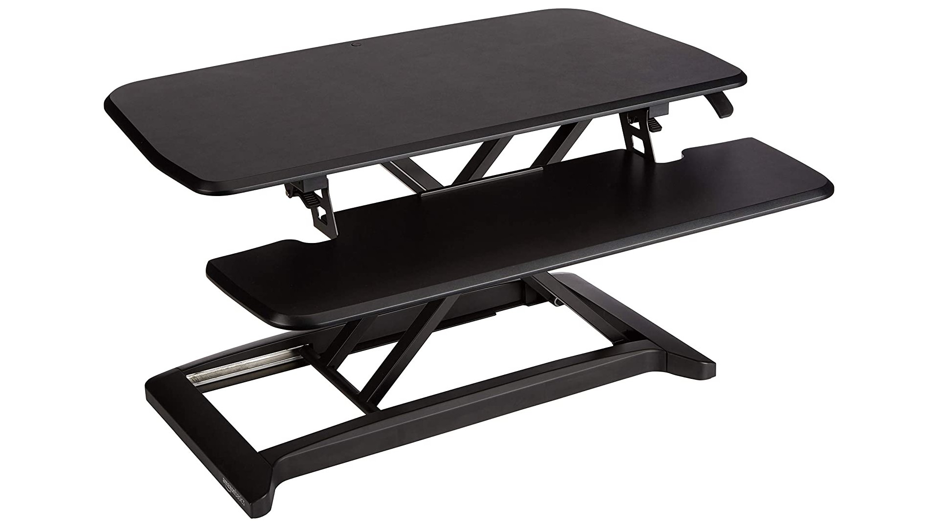 best standing desk converter: Amazon Basics Adjustable Standing Desk
