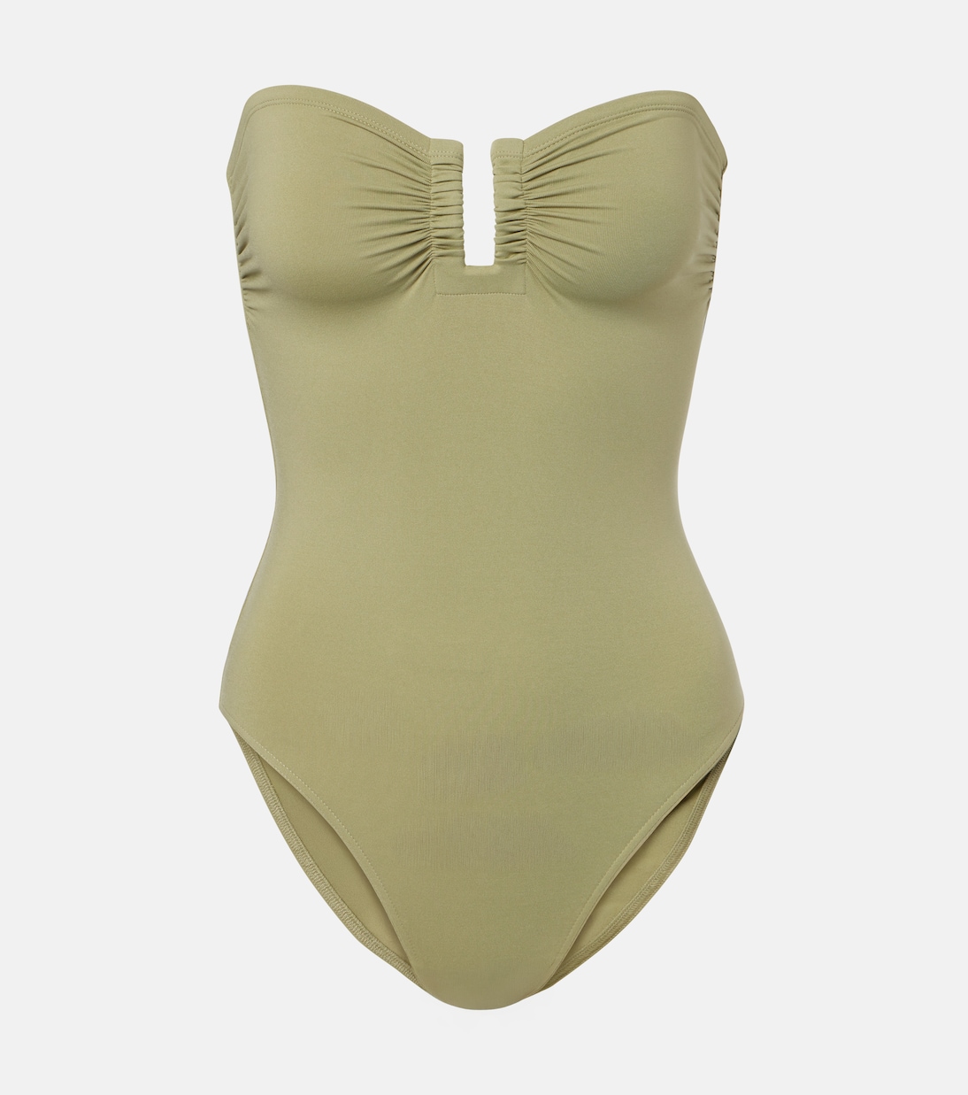 Cassiop&amp;eacute;e Gathered Swimsuit in Green - Eres