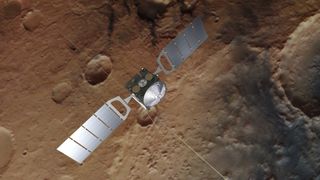 a spacecraft studying Mars