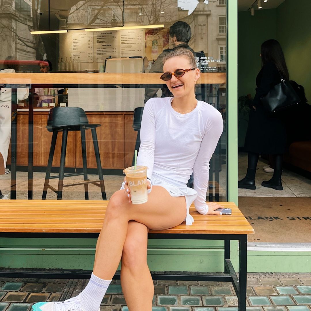 Senior Health Editor Ally Head trying some of the best running shoes for women. Style pictured: the New Balance Rebel v4s.