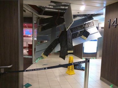 Damage on the Anthem of the Seas.