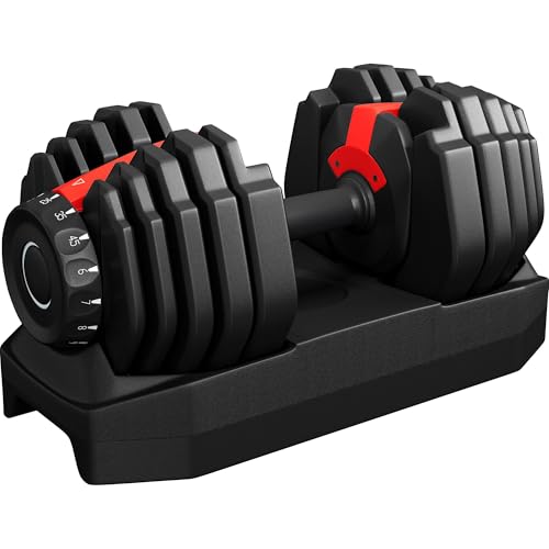 Yaheetech 24kg Adjustable Dumbbell, 15-In-1 Free Weights &amp;amp; Locking System