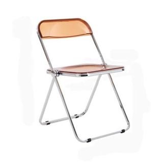 Orange acrylic folding chair
