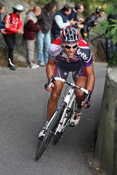 Philippe Gilbert (Silence-Lotto) powers away from the field.