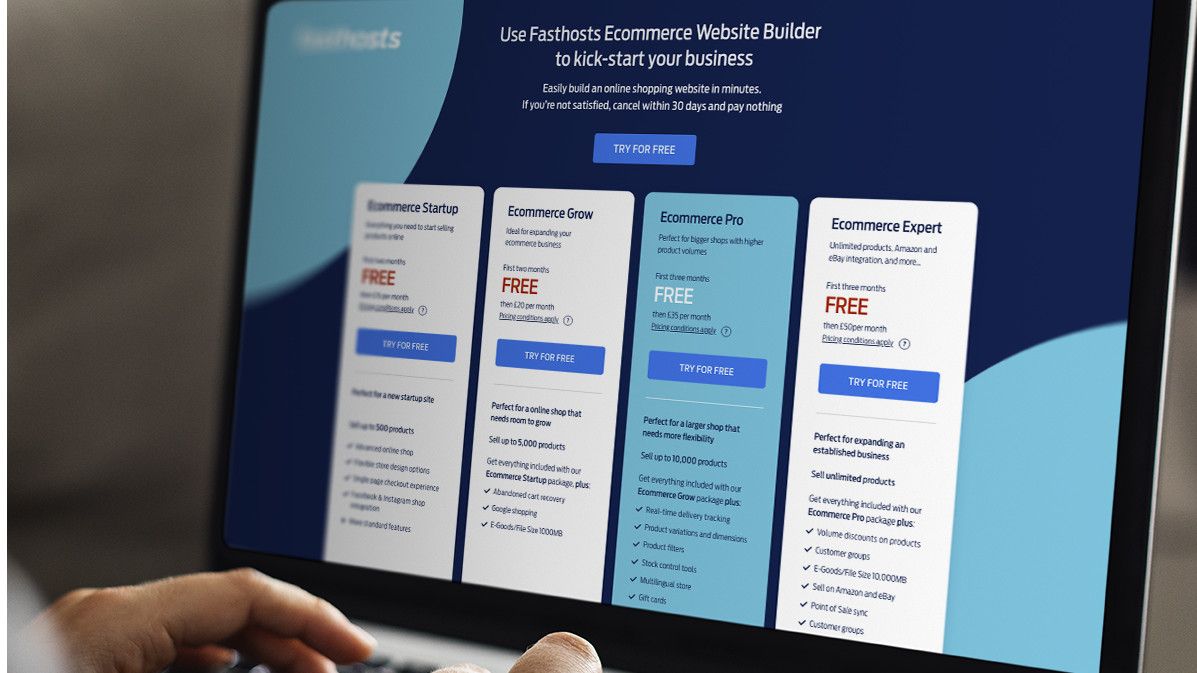 Fasthosts eCommerce website builder