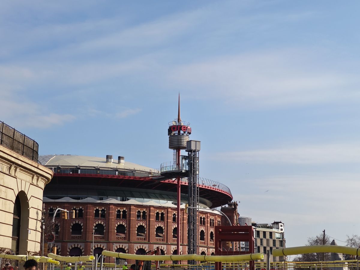 A building with a communication tower