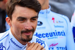 Julian Alaphilippe was forced to rely on his Deceuninck-QuickStep teammates to keep him in reasonable contention after puncturing on stage 2 of the 2020 Paris-Nice