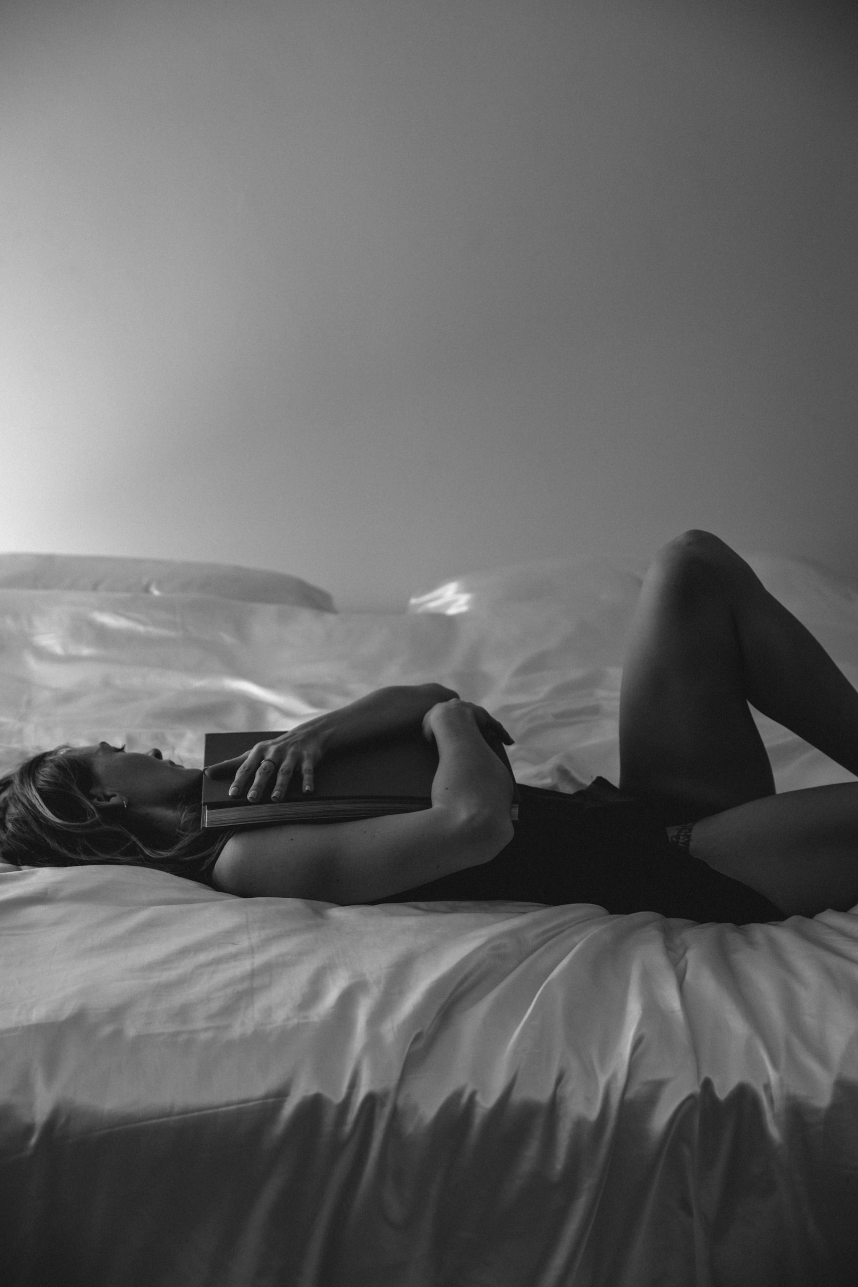 A woman sleeping