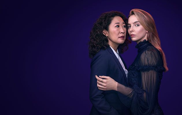 Eve (Sandra Oh) gets close to Villanelle (Jodie Comer) in Killing Eve 2