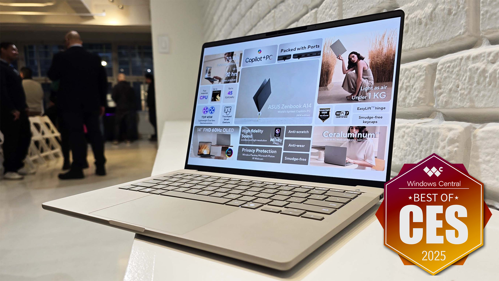 ASUS Zenbook A14 on display at CES 2025