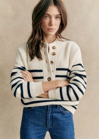 Zara + Striped Knit Sweater