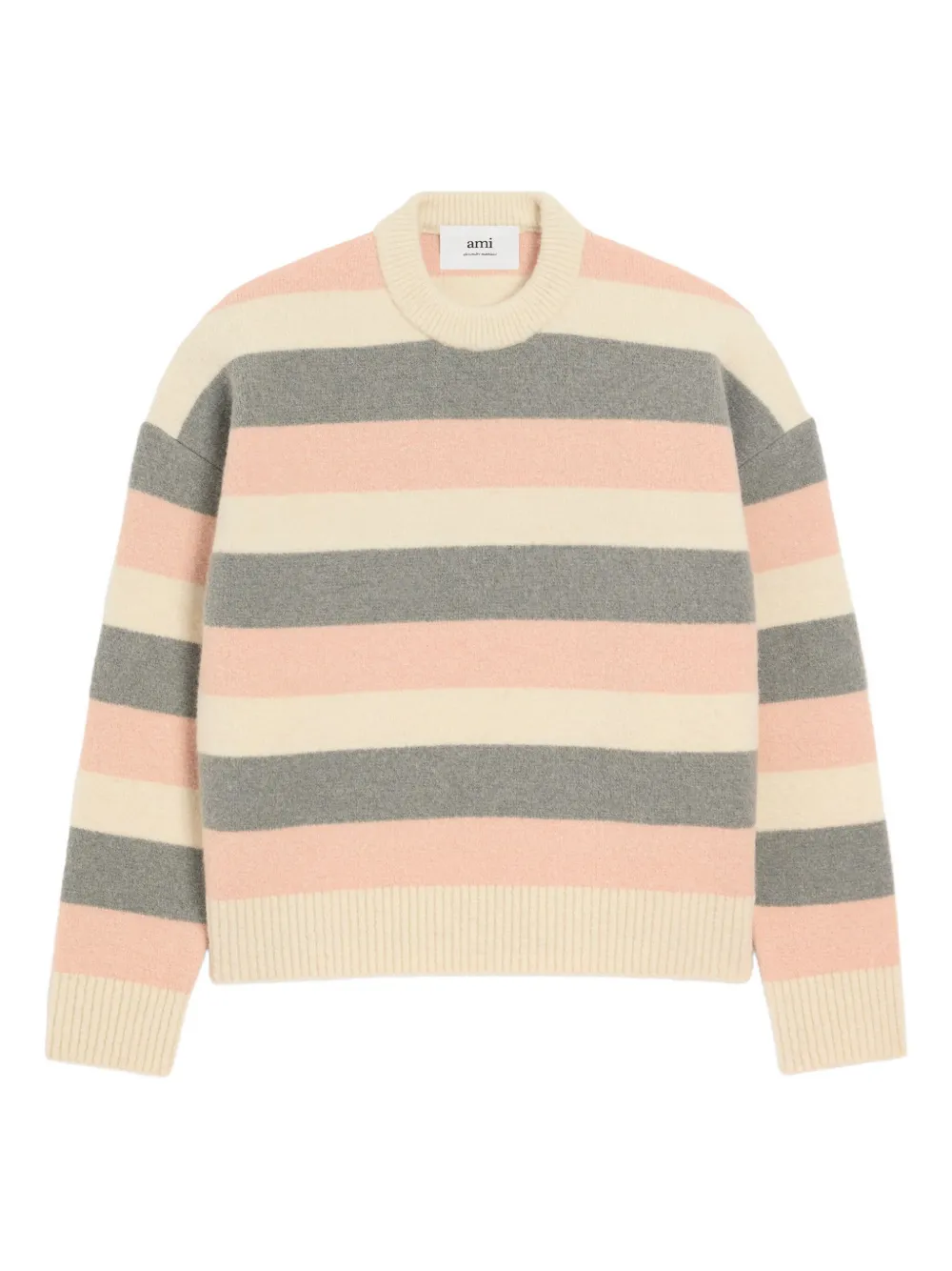 Ami Paris Striped Crew-Neck Sweater | Xs