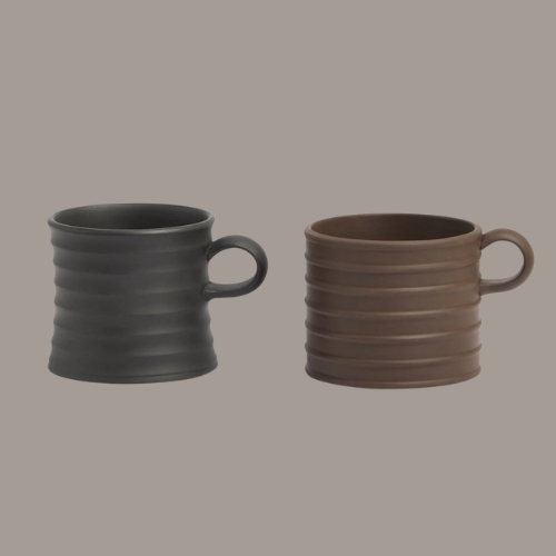 WEDGWOOD, Jw Anderson Mug Pair Black / Chocolate