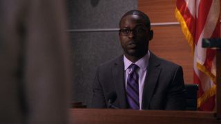 Sterling K. Brown testifying on The Good Wife.