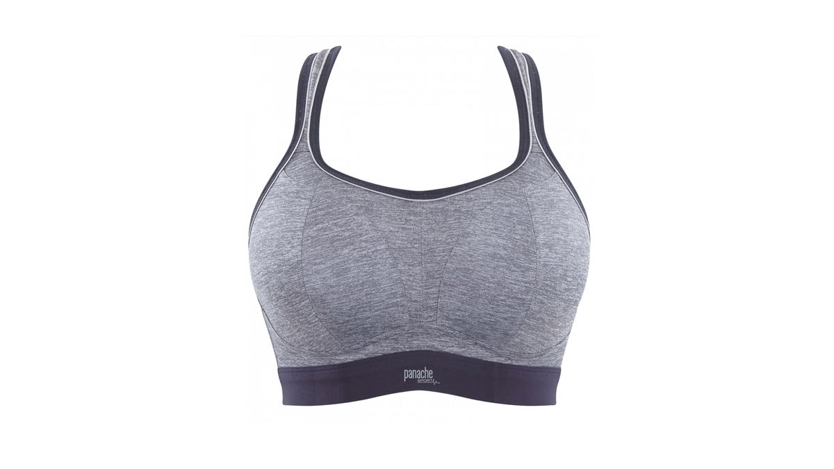 PANACHE Women's Non-Wired Sports Bra, Charcoal/Gray, 28E : :  Clothing, Shoes & Accessories