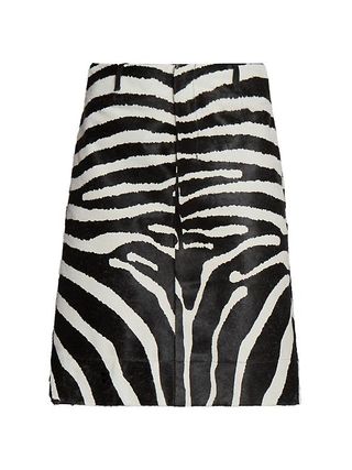 Jacquemus, Tozzi Zebra Print Leather Skirt