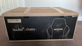Boulies Master Series gaming chair in red PU leather