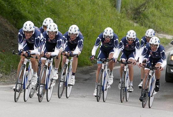 De Rosa - Stac Plastic finished second in the team time trial.