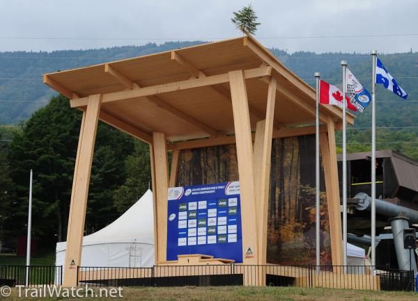 A new podium built with Canadian pine has been built for the event