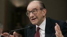 Federal Reserve Chairman Alan Greenspan testifies during a Senate Banking, Housing and Urban Affairs Committee hearing in February, 2005, in Washington, D.C.