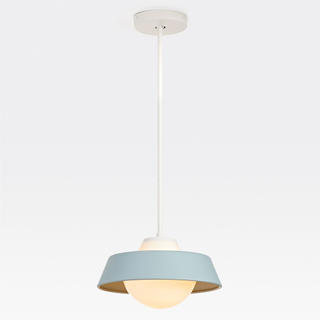 blue pendant light