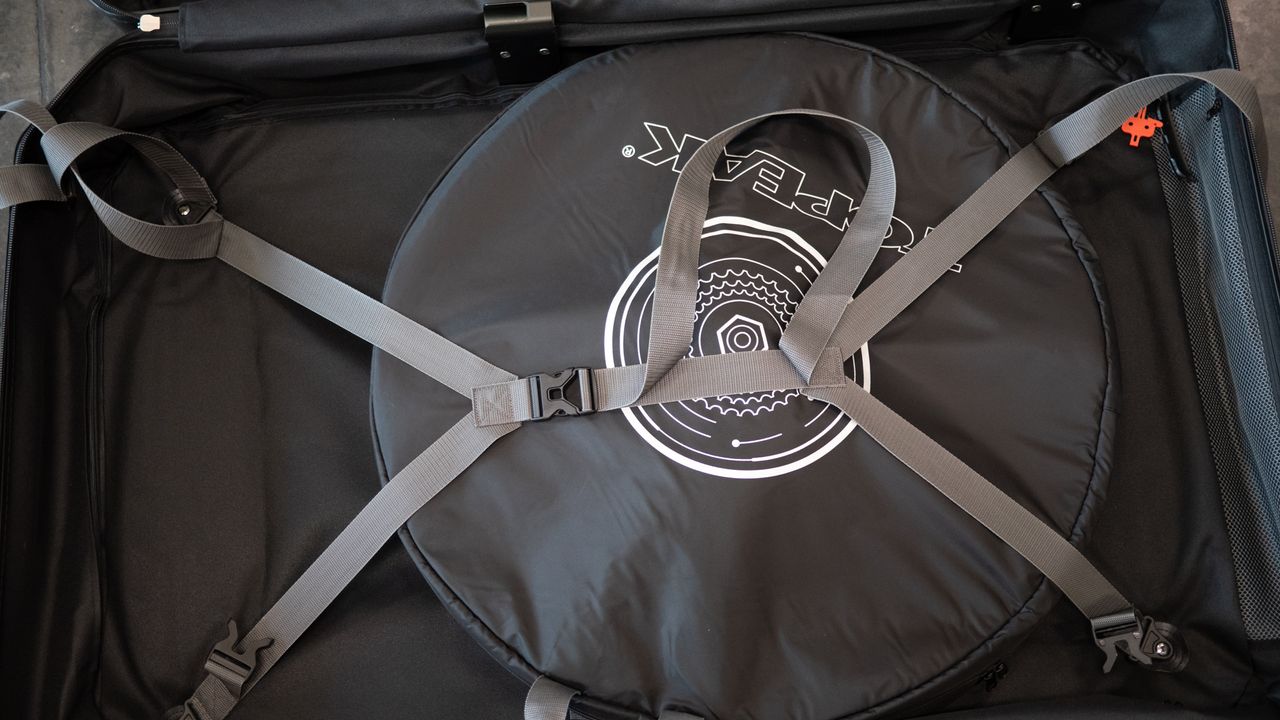 Topeak Pakgo X Bike Carrier rear wheel in bag