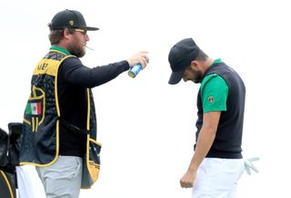 Abraham ancer with caddie dale vallely