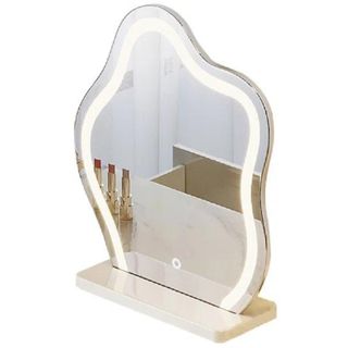 Asymmetrical LED Metal Dresser Mirror